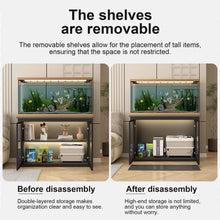 Heavy Duty Aquarium Stand with Glass Storage Cabinet