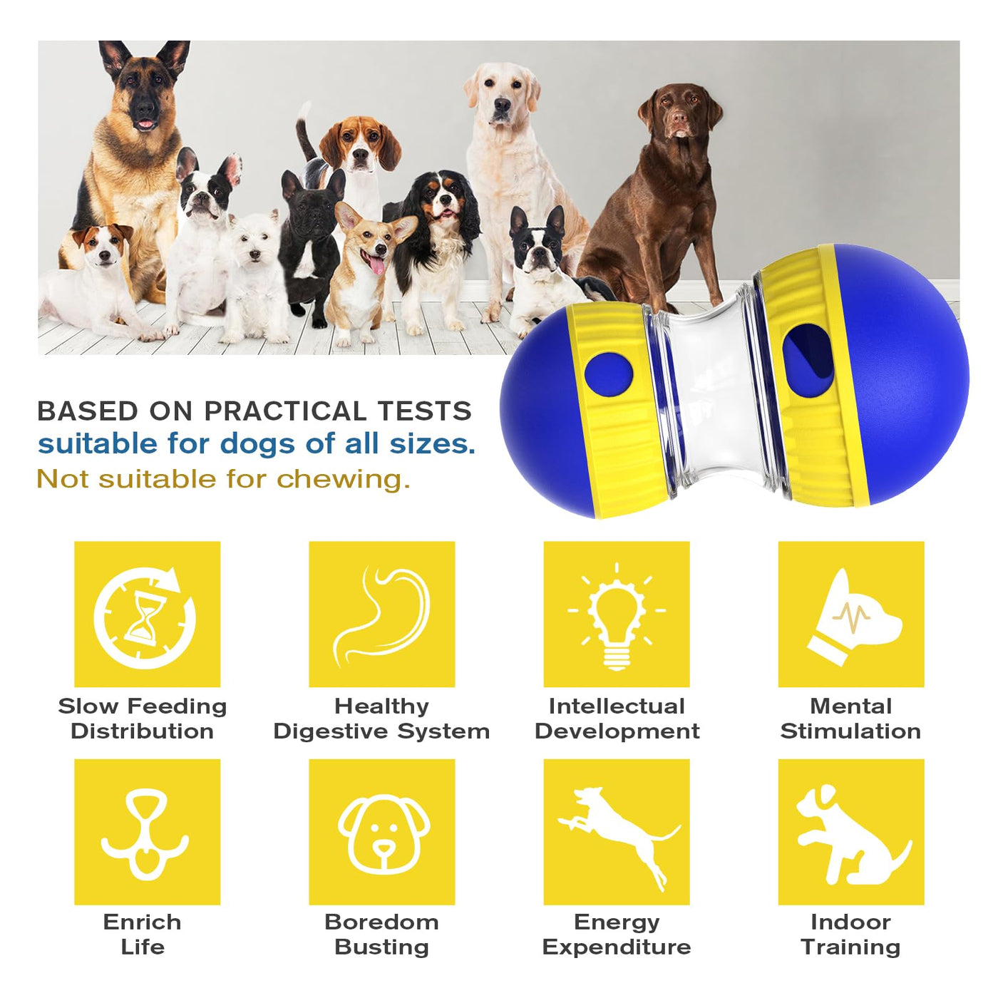 Interactive Dog Treat Dispensing Ball Toy for Play