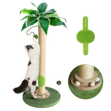 Tall Cat Scratching Post with Toy Ball & Self-Groomer