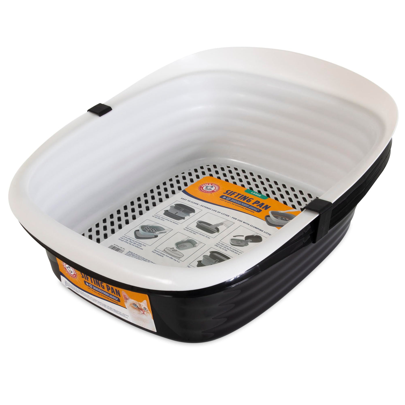 Large Sifting Cat Litter Box with Odor Control Tray