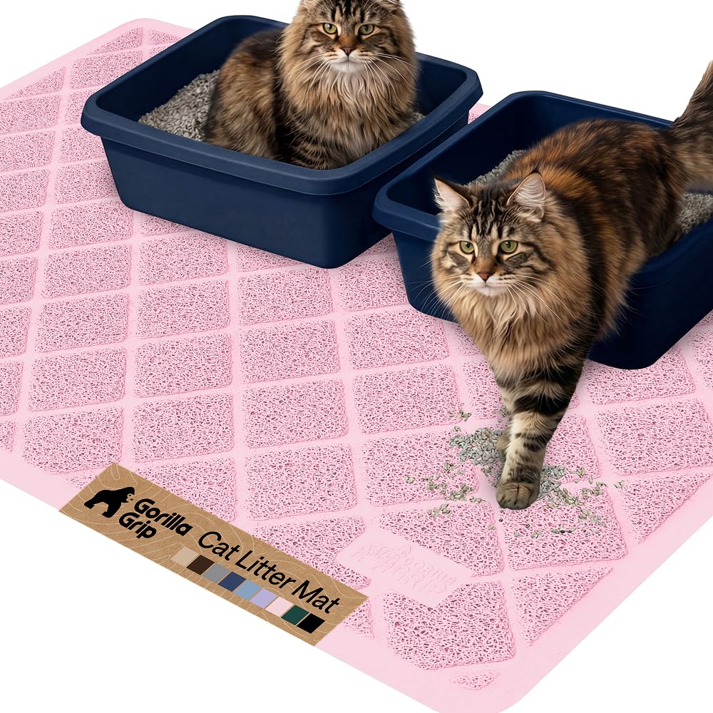 Cushioned Cat Litter Trapping Mat with Deep Grooves