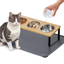 Upgraded Elevated Cat Bowls with Non-Slip Feeding Mat