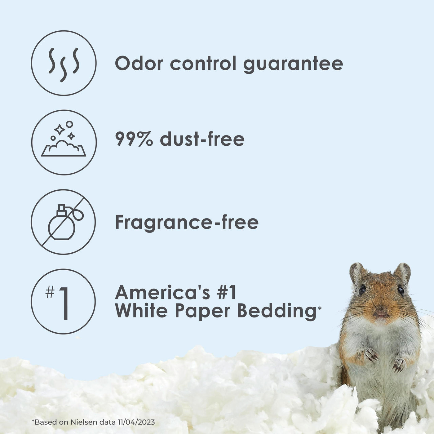 Clean & Cozy White Paper Bedding for Small Pets