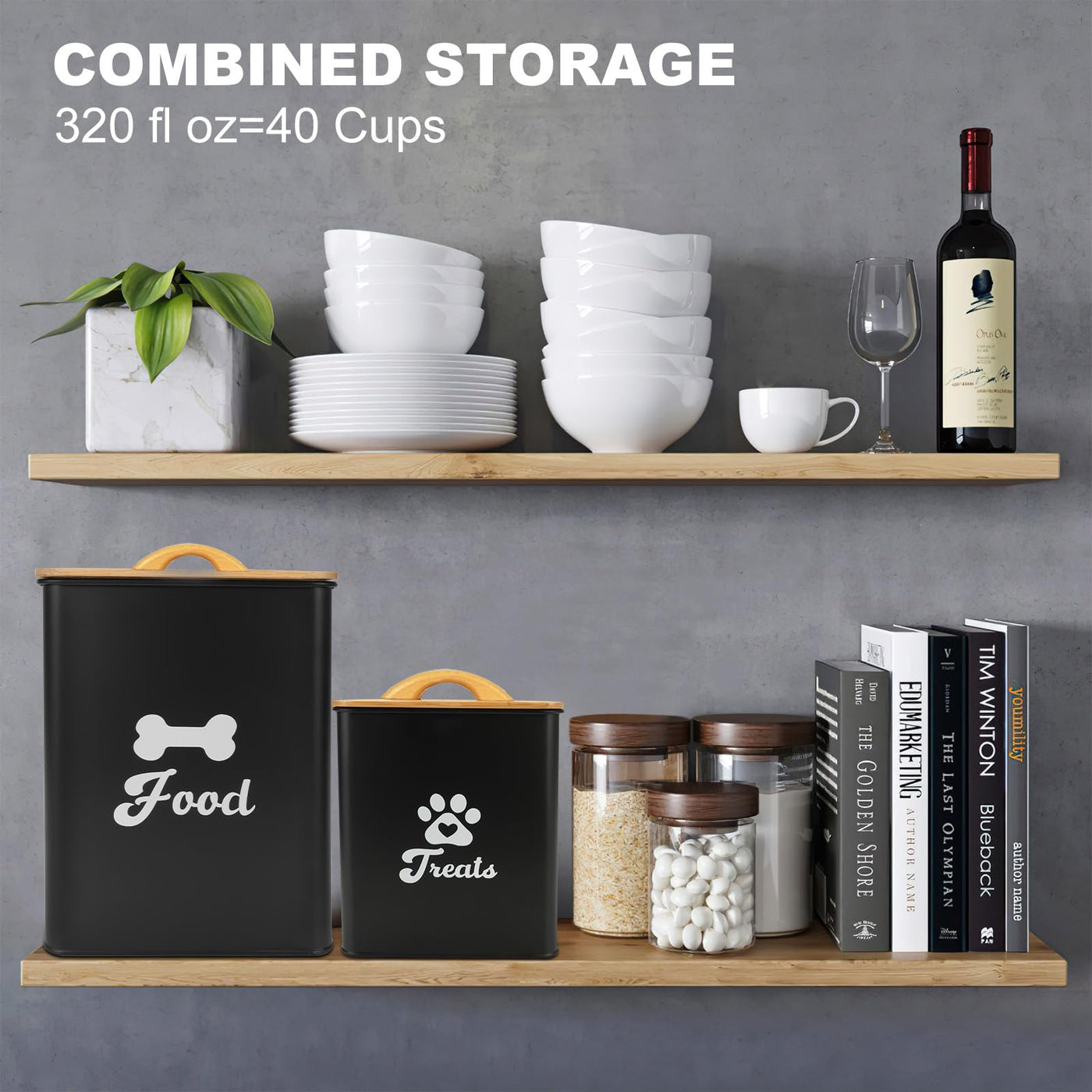 Airtight Dog Food & Treat Storage Container Set of 2