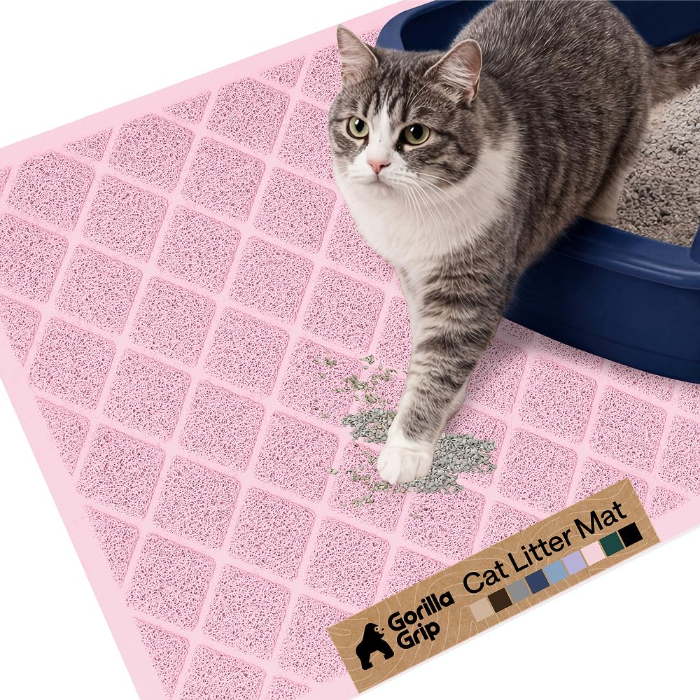 Cushioned Cat Litter Trapping Mat with Deep Grooves