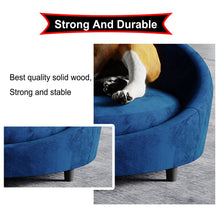 Luxury Velvet Cat & Dog Sofa Bed with Removable Cover