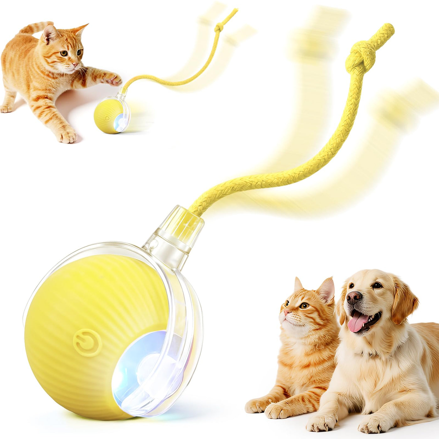 Automatic Rolling Cat Ball Toy for Interactive Play