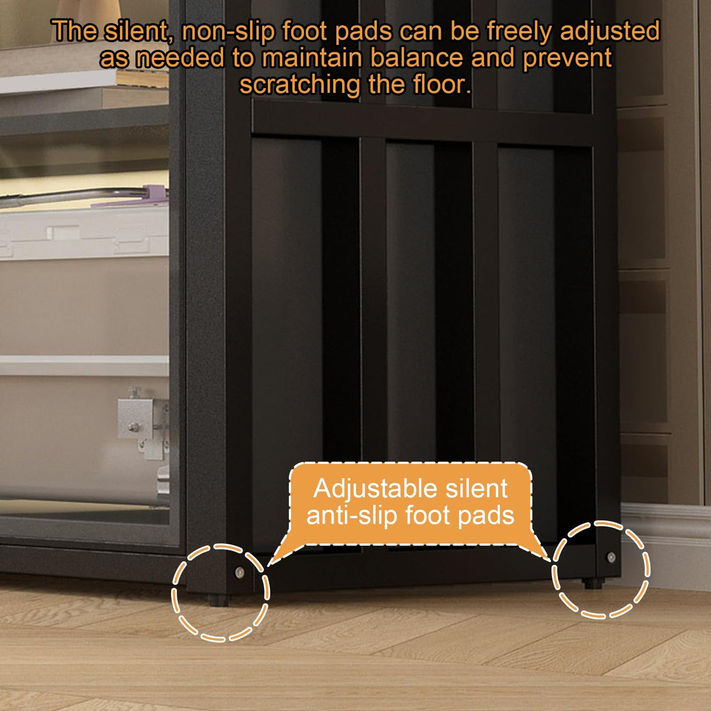 Heavy Duty Aquarium Stand with Glass Storage Cabinet