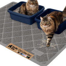 Cushioned Cat Litter Trapping Mat with Deep Grooves