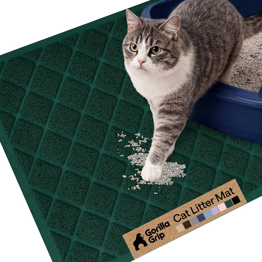 Cushioned Cat Litter Trapping Mat with Deep Grooves