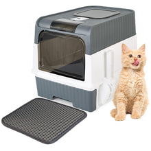 Cat Litter Box Set with Matching Non-Slip Litter Mat