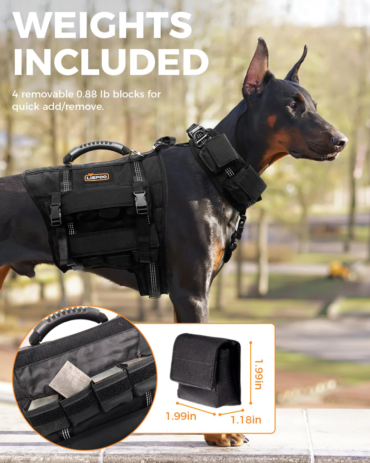Reflective No-Pull Nylon Dog Harness for Small Dogs