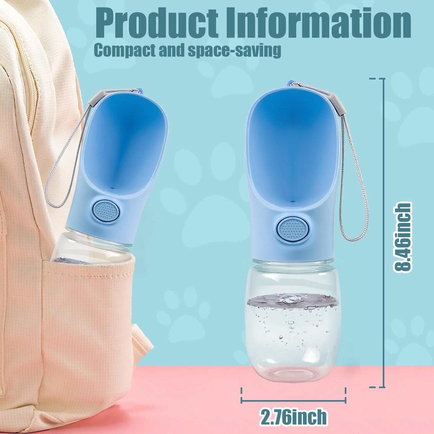 Leak-Proof Portable Dog & Cat Travel Water Bottle
