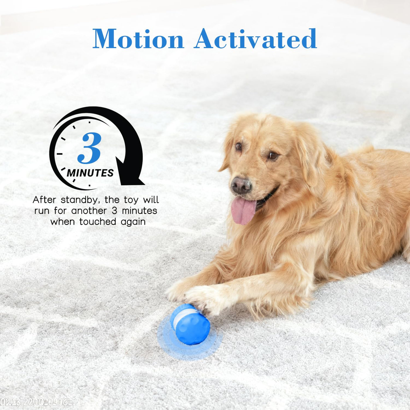 Motion-Activated Rolling Dog Ball with Rope Toy
