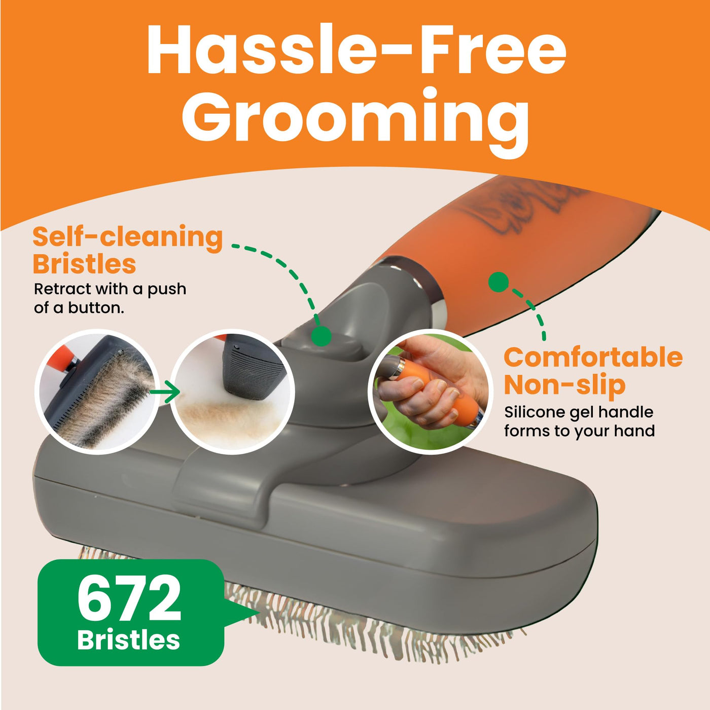 Self-Cleaning Slicker Brush & Deshedding Comb for Pets