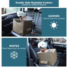 Medium Dog Car Booster Seat with Dual Safety Leashes