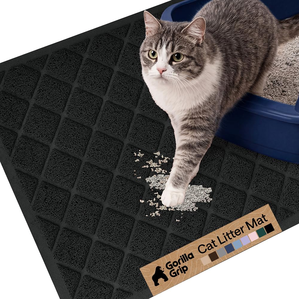 Cushioned Cat Litter Trapping Mat with Deep Grooves