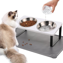Upgraded Elevated Cat Bowls with Non-Slip Feeding Mat
