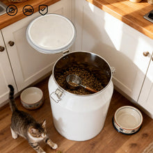 25 lb Stainless Steel Pet Food Storage Bin with Scoop
