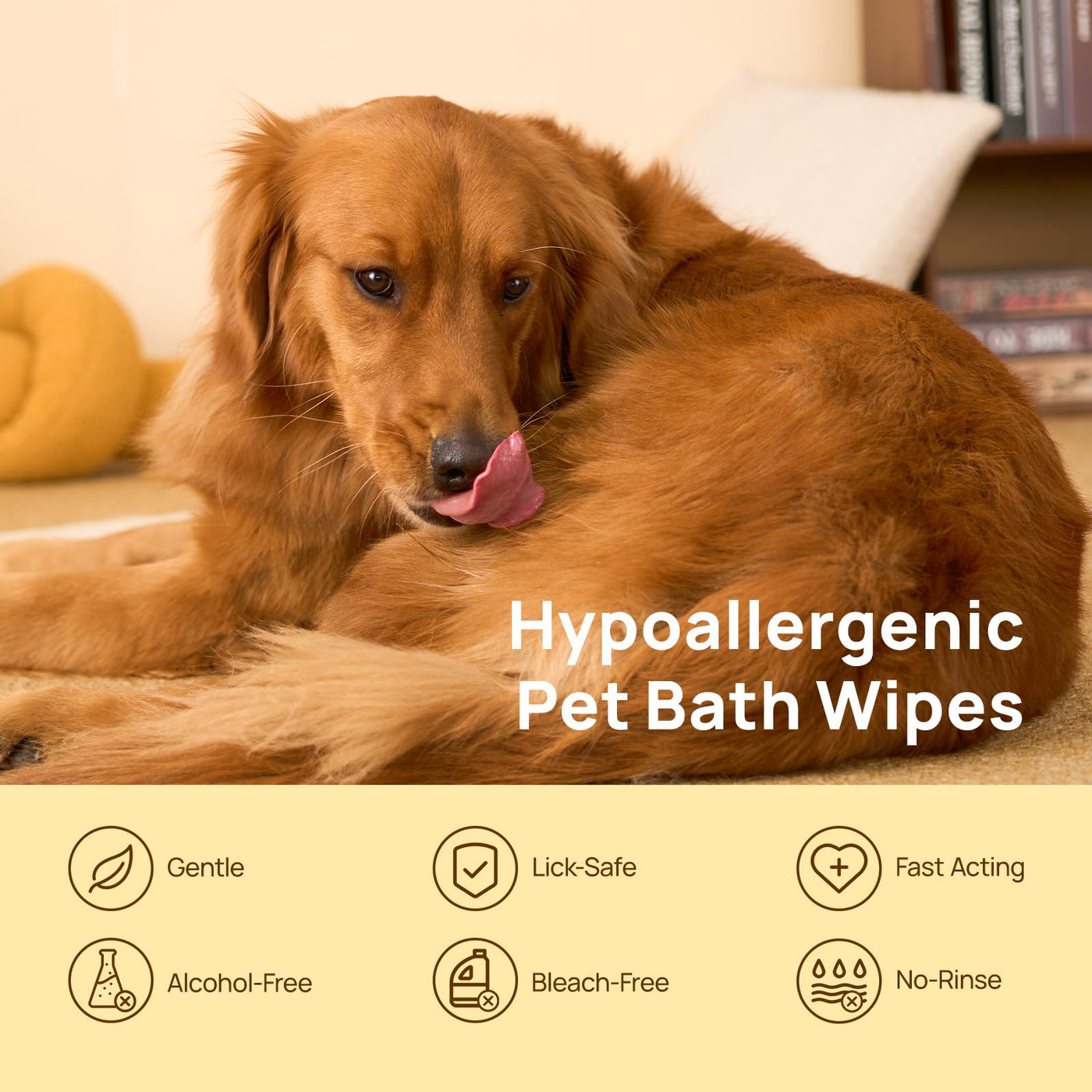 Deodorizing Grooming Glove Wipes for Dogs & Cats
