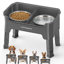 3-in-1 Adjustable Elevated Dog Bowl Stand with Lick Plate