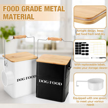 Airtight Metal Dog Food Storage Containers with Scoops