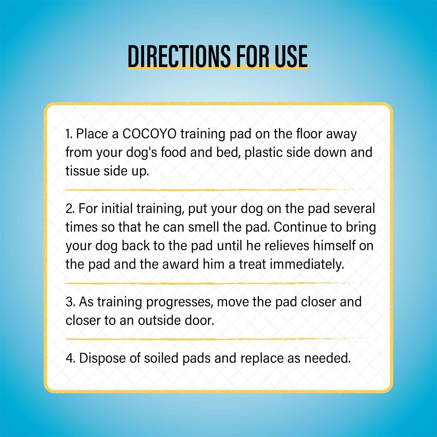 22" x 22" Dog Training Pads for Puppy Potty Care