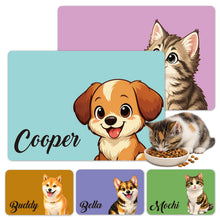 Personalized Quick-Dry Pet Feeding Mat with Photo & Name
