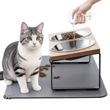 Upgraded Elevated Cat Bowls with Non-Slip Feeding Mat