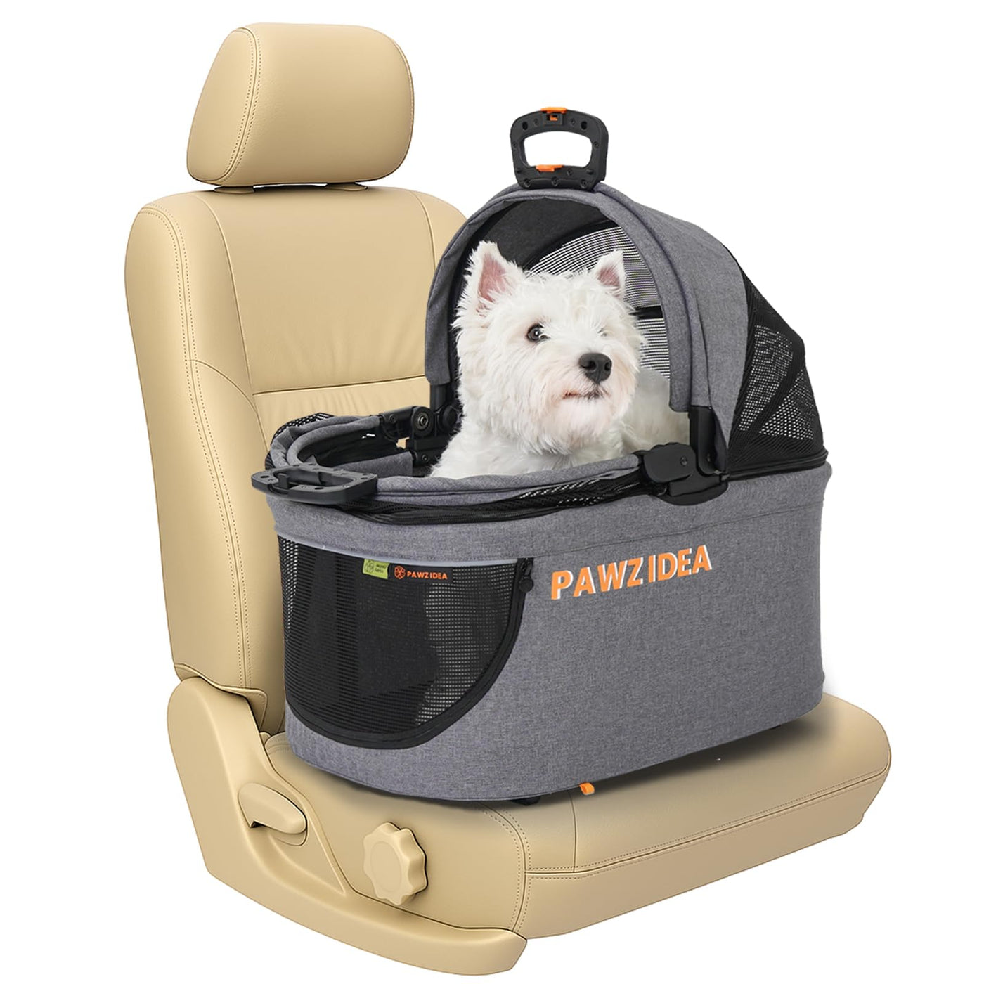 Collapsible Soft-Sided Dog Travel Crate for Cars