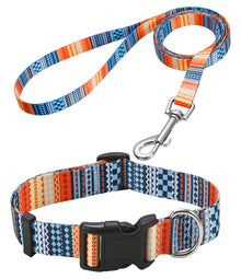 Bohemian Floral Adjustable Dog Collar for All Sizes