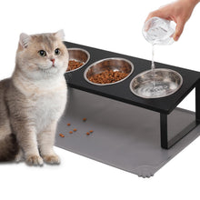 Upgraded Elevated Cat Bowls with Non-Slip Feeding Mat