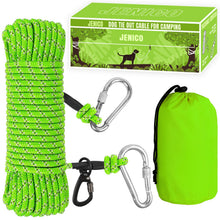 Portable Reflective Dog Tie-Out Trolley Cable for Camping