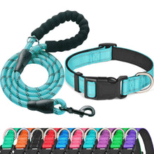 Reflective Padded Nylon Dog Collar with Neoprene Lining