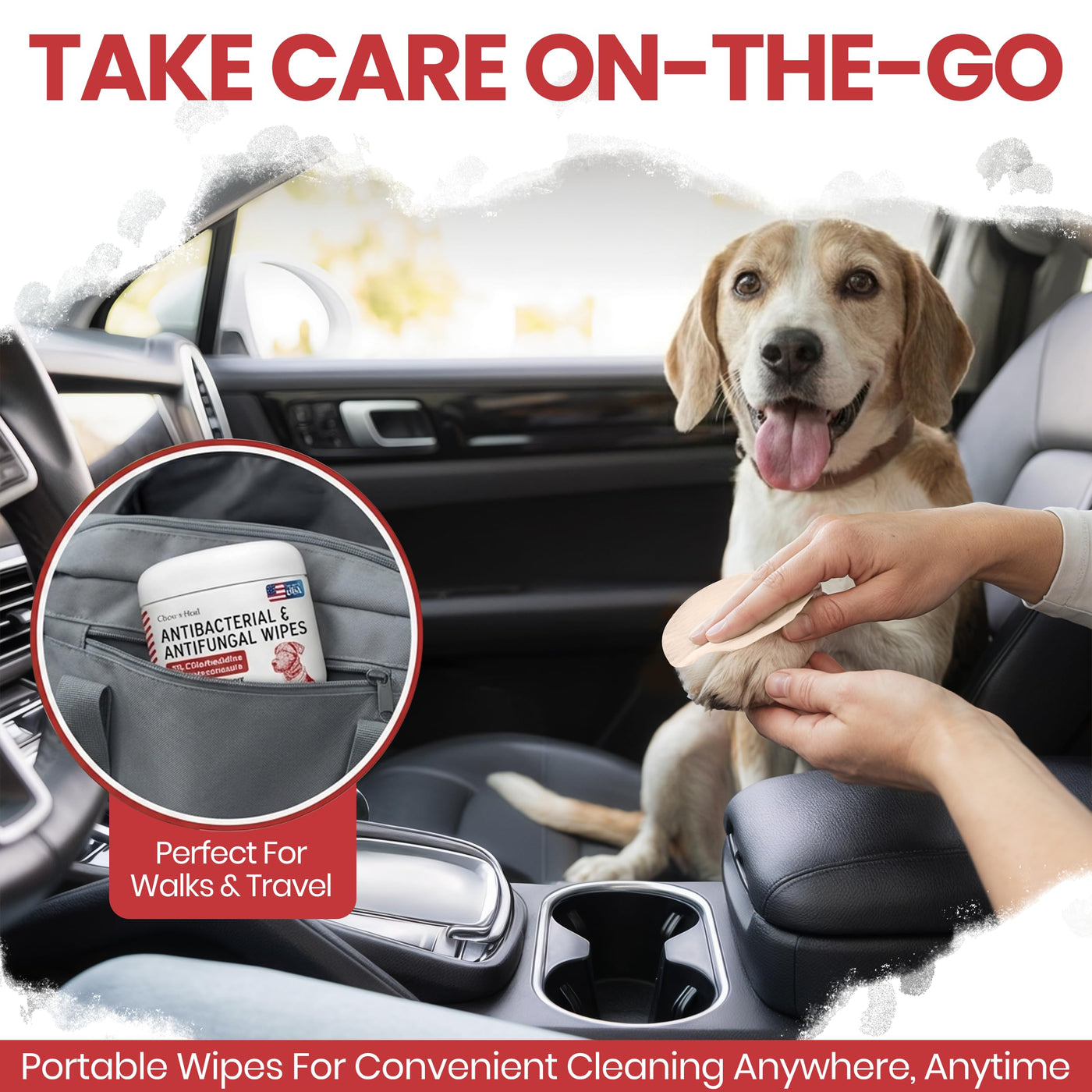 Soothing Dog Paw Wipes with Chlorhexidine Formula