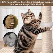 25-Inch Sisal Cat Scratching Post with Ball Track Toy