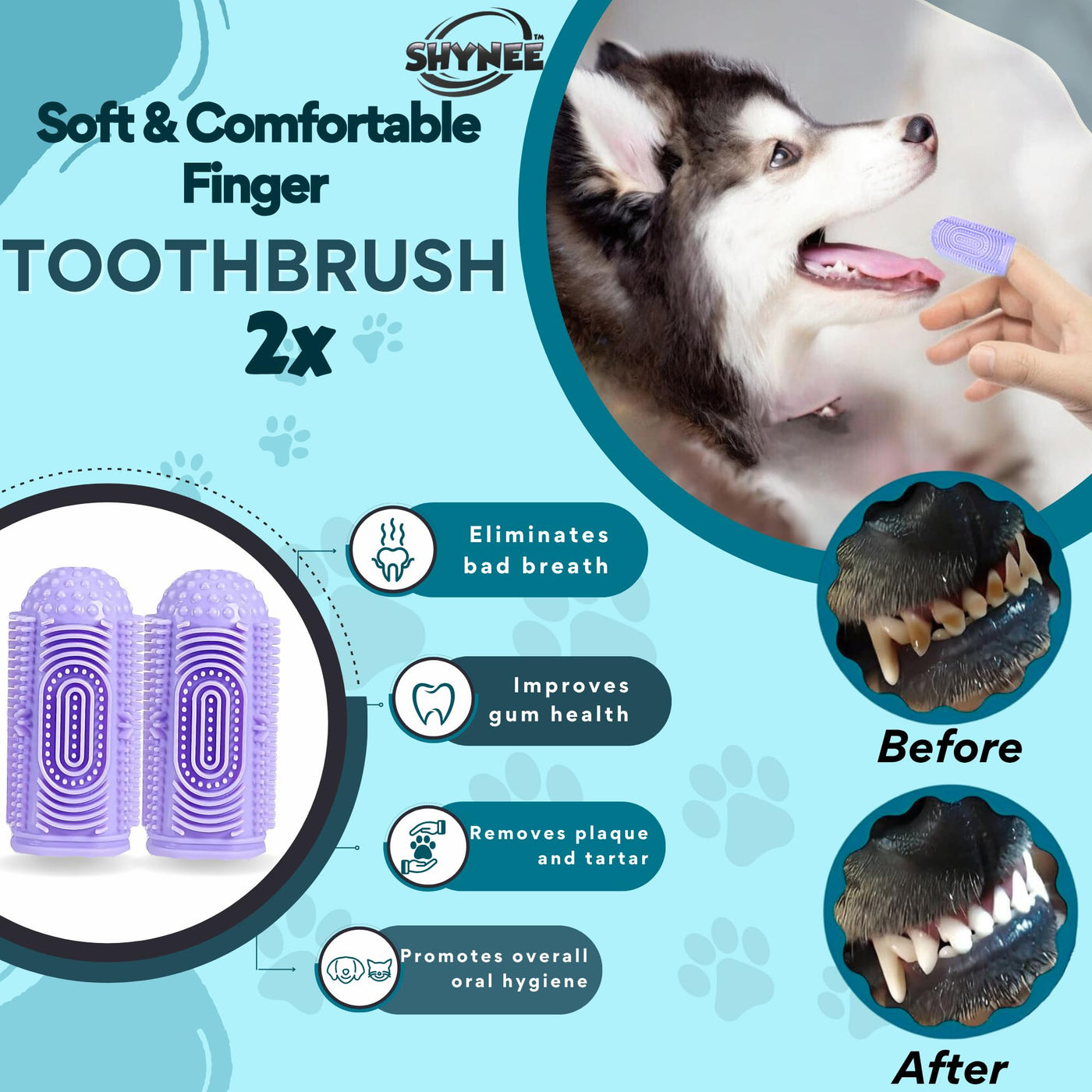 8-Piece Dog & Cat Bath Grooming Kit with Paw Cleaner