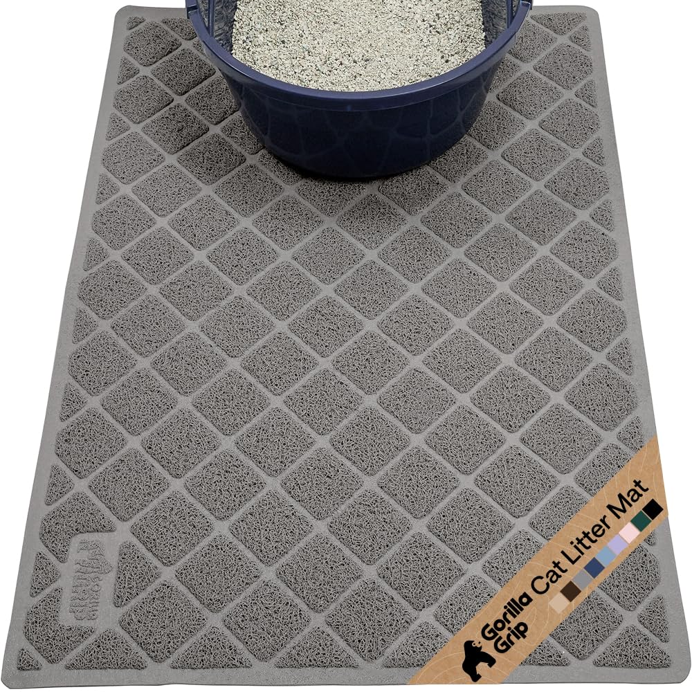 Cushioned Cat Litter Trapping Mat with Deep Grooves