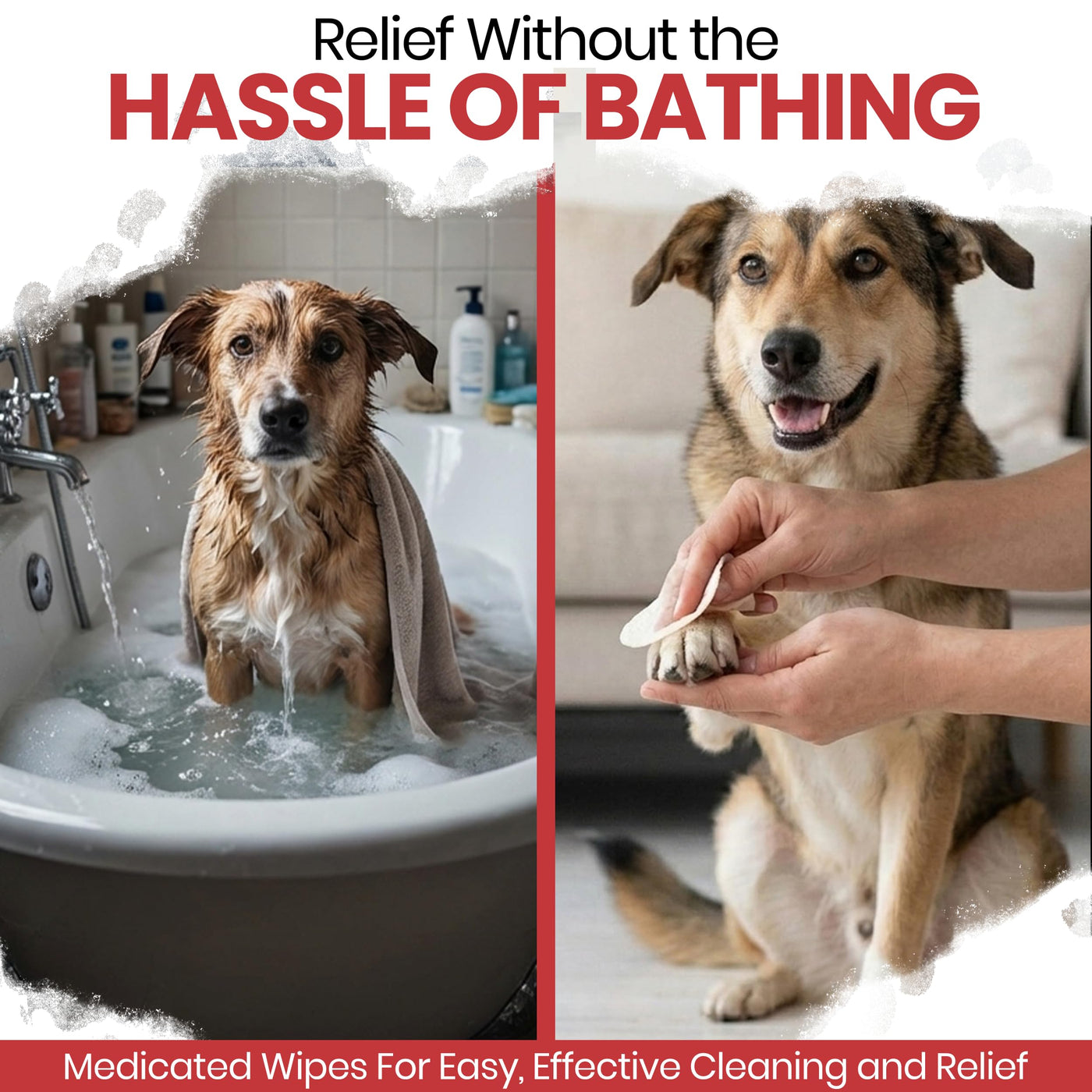 Soothing Dog Paw Wipes with Chlorhexidine Formula