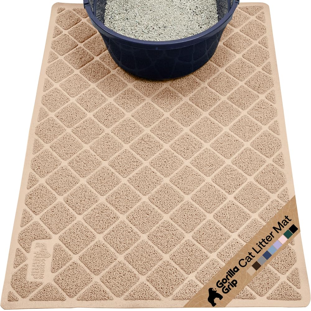 Cushioned Cat Litter Trapping Mat with Deep Grooves