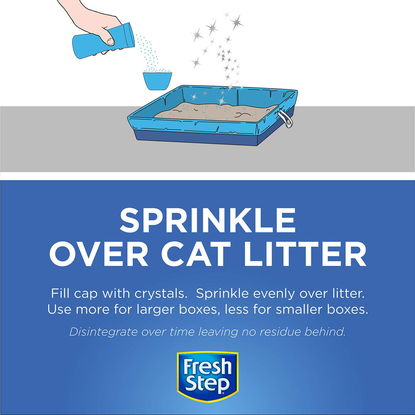 Litter Box Deodorizing Crystals for Fresh Odor Control