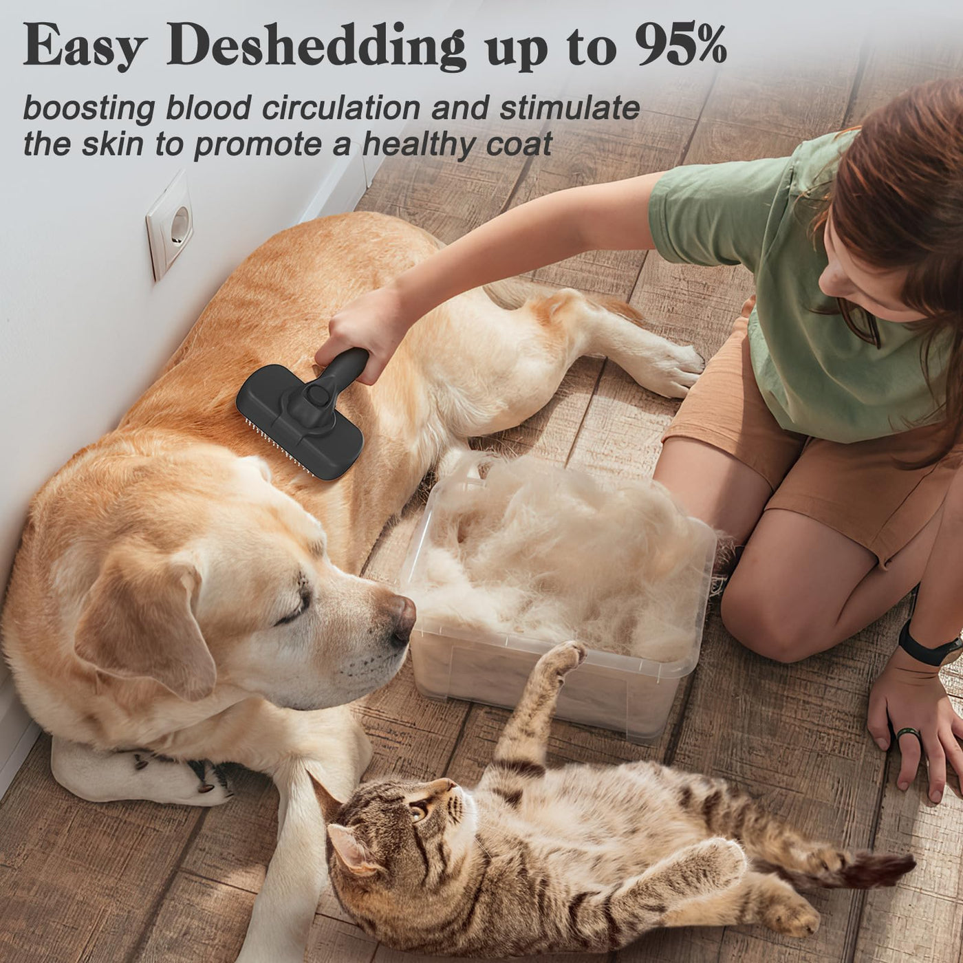 Self-Cleaning Slicker Brush for Dogs & Cats