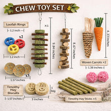 Natural Bunny Chew Toys with Apple Wood & Timothy Grass