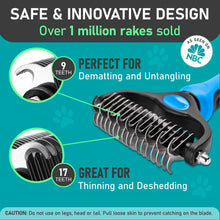 Double-Sided Dematting & Shedding Rake for Dogs & Cats