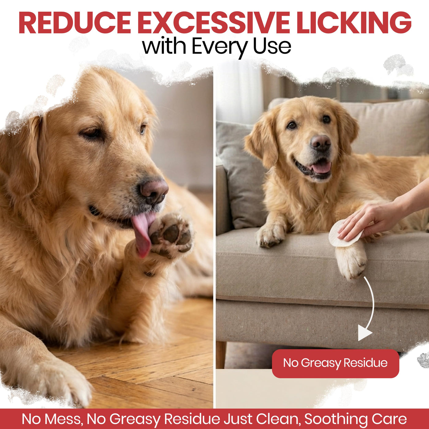 Soothing Dog Paw Wipes with Chlorhexidine Formula