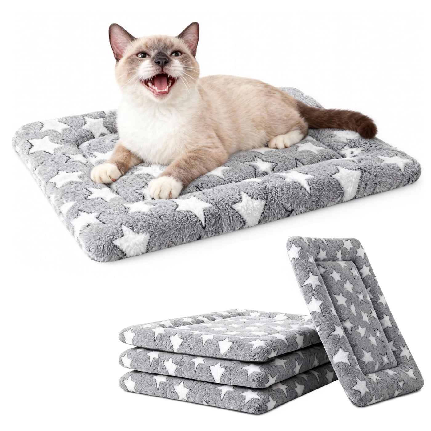 Washable Reversible Dog Crate Bed with Non-Slip Pad