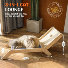 Beach Chair Cat Hammock with Sisal Scratcher & Toy Ball