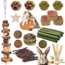 Natural Bunny Chew Toys with Apple Wood & Timothy Grass