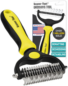 Double-Sided Dematting & Shedding Rake for Dogs & Cats