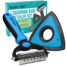 Double-Sided Dematting & Shedding Rake for Dogs & Cats